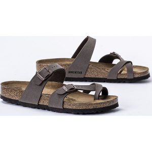 Japonki damskie Birkenstock Mayari BFBC (71063). Brązowe klapki Birkenstock, bez wzorów, bez obcasa. Za 399,99 zł.