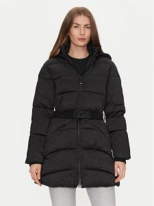 Guess Płaszcz zimowy Seline W4BL58 WGL72 Czarny Regular Fit. Czarne płaszcze Guess, na zimę, l, z aplikacjami, z syntetyku, bez kaptura. Za 619,99 zł.