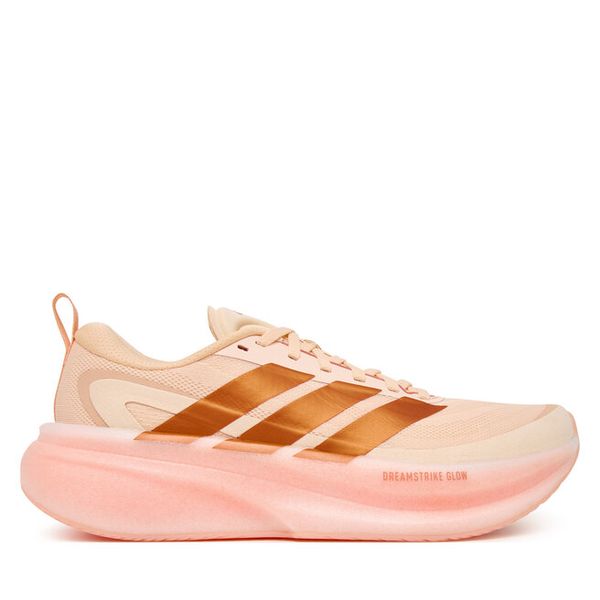 Buty do biegania adidas. Pomarańczowe buty sportowe ADIDAS, bez wzorów, bez zapięcia, do biegania. Za 459,99 zł.