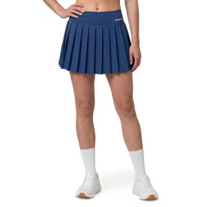 Damskie spódnico-spodenki tenisowe Siroko Flow Femme-W Navy. Niebieskie spódnice SIROKO, bez wzorów, z tkaniny, sportowe. Za 212,00 zł.