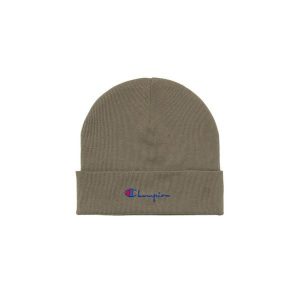Czapka dla dorosłych Champion Beanie. Zielone czapki Champion, bez wzorów, z poliesteru, sportowe. W wyprzedaży za 68,00 zł.