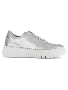 Gabor Skórzane sneakersy w kolorze srebrnym rozmiar: 41. Szare trampki Gabor, bez wzorów, bez zapięcia. Za 206,91 zł.