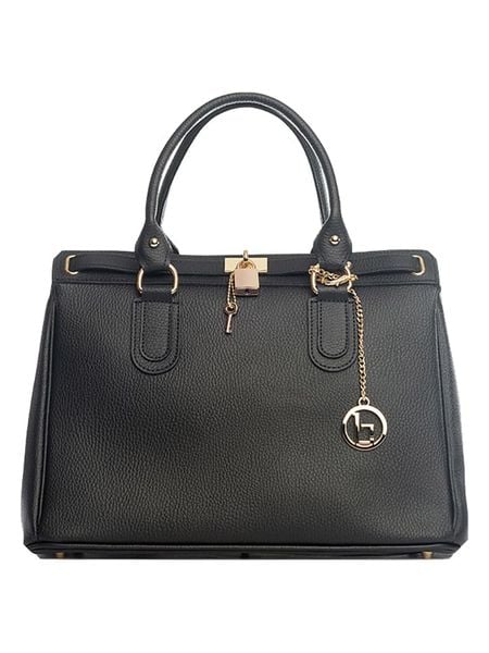 Lia Biassoni Skórzana torebka "Nure" w kolorze czarnym - 36 x 28 x 18 cm rozmiar: onesize. Czarne torebki klasyczne Lia Biassoni, bez wzorów, z materiału, przez ramię, bez dodatków. Za 304,99 zł.