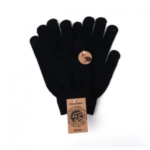 Rękawiczki do ekranów dotykowych TEMPISH Touchscreen. Czarne rękawiczki Tempish, bez wzorów, z elastanu. Za 29,00 zł.