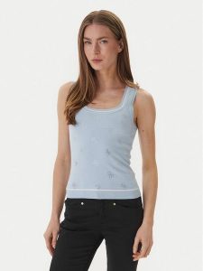 Guess Sweter W6GR17 Z0604 Błękitny Regular Fit. Niebieskie swetry klasyczne Guess, s, z wiskozy, bez kołnierzyka. Za 469,99 zł.