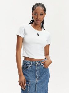 Hugo T-Shirt Delanor 50512000 Biały Slim Fit. Białe t-shirty Hugo, xxl, bez wzorów, z bawełny, bez kołnierzyka, bez ramiączek. Za 149,99 zł.