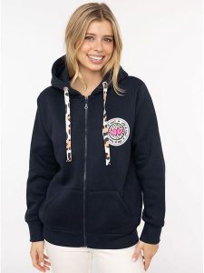 Zwillingsherz Bluza "Leo" w kolorze granatowym rozmiar: S/M. Niebieskie bluzy Zwillingsherz, m, bez wzorów, bez kaptura. Za 246,53 zł.