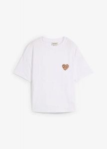 Krótki T-shirt z elastycznej mieszanki wiskozy. Białe t-shirty bonprix, bez wzorów, z wiskozy, bez kołnierzyka, bez ramiączek. Za 42,99 zł.
