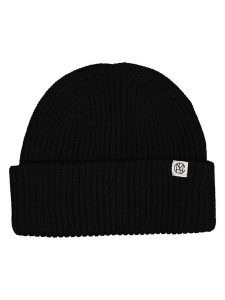 MOSS COPENHAGEN Czapka beanie "Galine" w kolorze czarnym rozmiar: onesize. Czarne czapki Moss Copenhagen, bez wzorów, prążkowane. Za 109,52 zł.