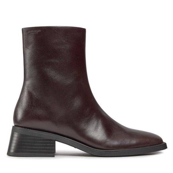 Botki Vagabond Shoemakers. Brązowe botki Vagabond Shoemakers, bez wzorów, bez obcasa, na słupku, bez zapięcia. Za 529,99 zł.