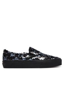 Vans Tenisówki Classic Slip-On VN0010W0DE21 Czarny. Czarne trampki Vans, bez wzorów, z materiału, bez zapięcia. Za 399,99 zł.
