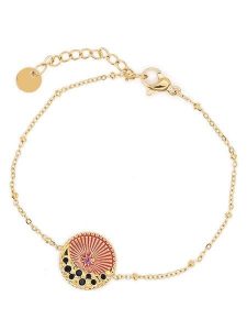 MOODE Bransoletka "Justine" z elementem ozdobnym rozmiar: onesize. Żółte bransoletki MOODE, ze stali. Za 78,84 zł.