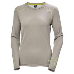 Koszulka termoaktywna z długim rękawem damska Helly Hansen Lifa Active Crew. Brązowe koszule nocne Helly Hansen, bez wzorów, bez ramiączek. Za 152,99 zł.