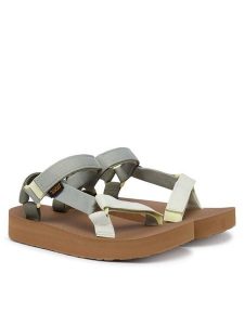 Teva Sandały Midform Universal 1090969 Zielony. Zielone sandały Teva, bez wzorów, z materiału, bez obcasa, na koturnie, bez zapięcia. Za 329,99 zł.
