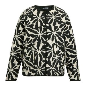 Kurtka Damska Mira Abstract Floral Padded Jacket. Brązowe kurtki Regatta, bez wzorów, z puchu, bez kaptura. Za 235,99 zł.
