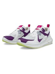 Ecco Skórzane sneakersy "Biom 2.2" w kolorze biało-fioletowym rozmiar: 36. Białe trampki ecco, bez wzorów, z materiału, bez zapięcia. Za 242,13 zł.