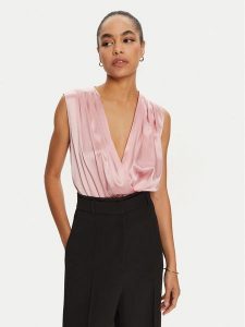 PINKO Body Ines 100122 A1RI Różowy Regular Fit. Czerwone body i gorsety Pinko, bez wzorów, z acetatu. Za 529,99 zł.