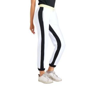 Neonowe spodnie dresowe damskie. Białe spodnie dresowe LEONE 1947 APPAREL, l, bez wzorów, z dresówki. Za 136,83 zł.