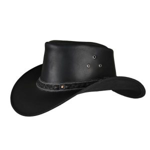 Kapelusz wiejski Horka Denver. Czarne kapelusze HORKA, bez wzorów, ze skóry, sportowe. Za 218,00 zł.