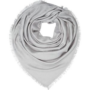 Emporio Armani LOGO SCARF SQUARE Chusta grigio perla. Apaszki i chusty marki Emporio Armani. Za 379,00 zł.
