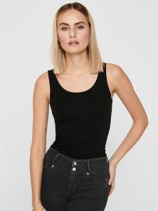 ONLY Top w kolorze czarnym rozmiar: XL. Czarne topy ONLY, xl, bez wzorów, bez kołnierzyka, bez ramiączek. Za 83,42 zł.