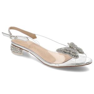 Srebrne Sandały S.Barski Eleganckie Obuwie Damskie. Szare sandały S.BARSKI, bez wzorów, ze skóry ekologicznej, bez obcasa, na obcasie, bez zapięcia. Za 199,00 zł.