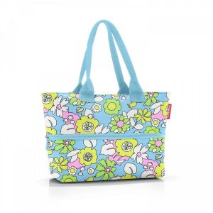 Torba shopper e1 florist lagoon. Shopper bag Reisenthel, bez wzorów, na ramię, duże, z nadrukiem, bez dodatków. Za 172,90 zł.
