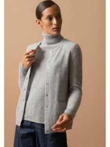 Perfect Cashmere Kaszmirowy kardigan w kolorze szarym rozmiar: XXL. Szare kardigany Perfect Cashmere, z kaszmiru. Za 347,99 zł.