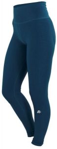 Legginsy damskie bezszwowe. Niebieskie legginsy GUGGEN MOUNTAIN, bez wzorów, z elastanu, z podwyższonym stanem. Za 197,76 zł.