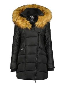 Maison Montaigne Parka "Ausmai" w kolorze czarnym rozmiar: L. Czarne płaszcze Maison Montaigne, l, z aplikacjami, bez kaptura. Za 216,22 zł.
