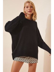 Hapiness Istanbul Sweter w kolorze czarnym rozmiar: onesize. Czarne swetry oversize Hapiness Istanbul, bez wzorów, bez ramiączek. Za 85,95 zł.