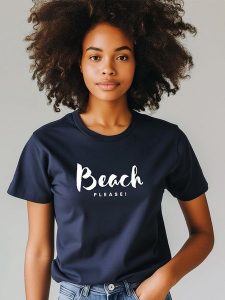 WOOOP Koszulka w kolorze granatowym rozmiar: M. Niebieskie bluzki Wooop, m, bez wzorów, z bawełny, bez kołnierzyka, bez ramiączek. Za 56,99 zł.