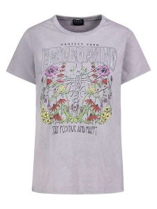 Sublevel Koszulka w kolorze fioletowym rozmiar: XS. Różowe bluzki Sublevel, xs, bez wzorów, bez kołnierzyka, bez ramiączek. Za 43,99 zł.