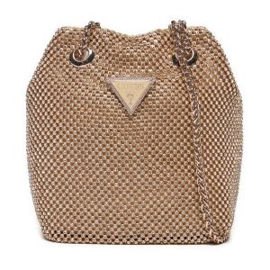 Torebka Guess. Brązowe torebki klasyczne Guess, z aplikacjami, bez dodatków. Za 549,99 zł.