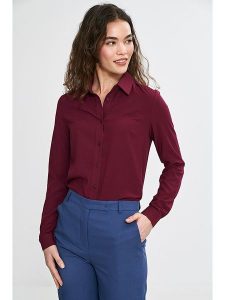 Nife Koszula w kolorze bordowym rozmiar: 36. Czerwone koszule Nife, bez wzorów, z wiskozy, bez kołnierzyka, bez ramiączek. Za 130,19 zł.