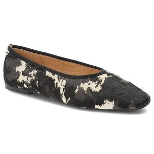 Baleriny damskie S.Barski, cholewka ze skóry naturalnej typu hair-on z efektownym wzorem zwierzęcym wsuwany fason bez zapięcia, czarne, CR61-3093. Czarne balerinki S.BARSKI, bez wzorów, ze skóry, bez obcasa, bez zapięcia. Za 319,00 zł.