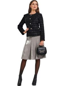 Heine Spódnica w kolorze szarym rozmiar: 44. Szare spódnice Heine, bez wzorów, midi. Za 104,99 zł.