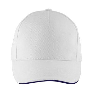 Czapka Z Daszkiem Z 5 Panelami Long Beach. Białe czapki SOL'S, bez wzorów. Za 29,99 zł.