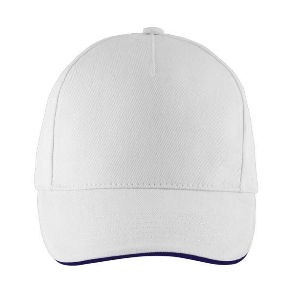 Czapka Z Daszkiem Z 5 Panelami Long Beach. Białe czapki SOL'S, bez wzorów. Za 31,99 zł.