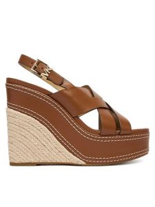 MICHAEL Michael Kors Sandały Nora 40S5NOHS3L Brązowy. Brązowe buty zimowe MICHAEL Michael Kors, ze skóry, bez obcasa, na koturnie, bez zapięcia. Za 739,99 zł.