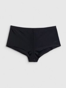 4F Dół od bikini damski - czarny L. Czarne bikini 4f, bez wzorów, z materiału. Za 69,99 zł.