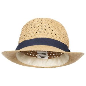 Słomkowy Kapelusz Damski / Damski Trilby. Brązowe kapelusze Trespass, bez wzorów, z materiału. Za 33,99 zł.