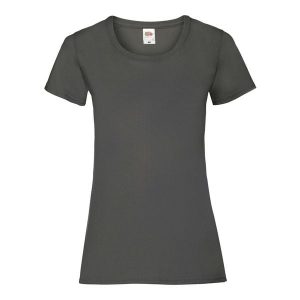 Koszulka Damska Valueweight. Szare bluzki FRUIT OF THE LOOM, l, bez wzorów, sportowe, bez kołnierzyka, bez ramiączek. Za 35,99 zł.