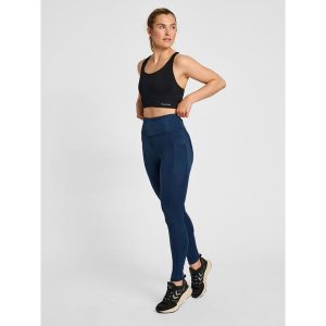 Damskie wysokie legginsy Hummel TE Tola. Szare legginsy Hummel, bez wzorów. Za 194,00 zł.