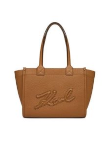 KARL LAGERFELD Torebka A4W30258 Brązowy. Brązowe shopper bag KARL LAGERFELD, bez wzorów, ze skóry, bez dodatków. Za 799,99 zł.