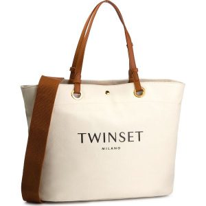 Torebka TWINSET - Shopping 191TO8202 Neve 00282. Brązowe torebki klasyczne marki Twinset, z materiału. Za 589,00 zł.