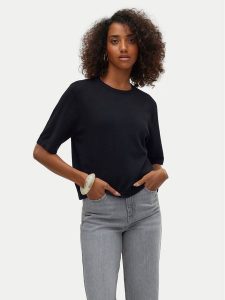 Vero Moda Sweter Silje 10320460 Czarny Oversize. Czarne swetry klasyczne Vero Moda, xs, bez wzorów, z wiskozy, bez ramiączek. Za 119,99 zł.