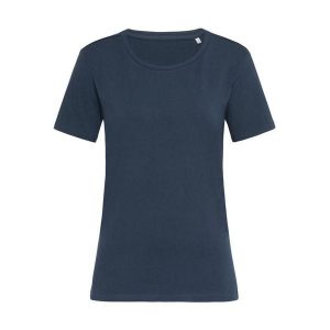 Koszulka Damska Claire Crew Neck Relaxed Fit T-shirt. Niebieskie bluzki STEDMAN, s, bez wzorów, sportowe, bez kołnierzyka, bez ramiączek. Za 59,99 zł.