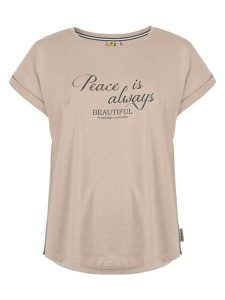 Roadsign Koszulka w kolorze beżowym rozmiar: L. Brązowe bluzki Roadsign, l, bez wzorów, z bawełny, bez kołnierzyka, bez ramiączek. Za 52,30 zł.