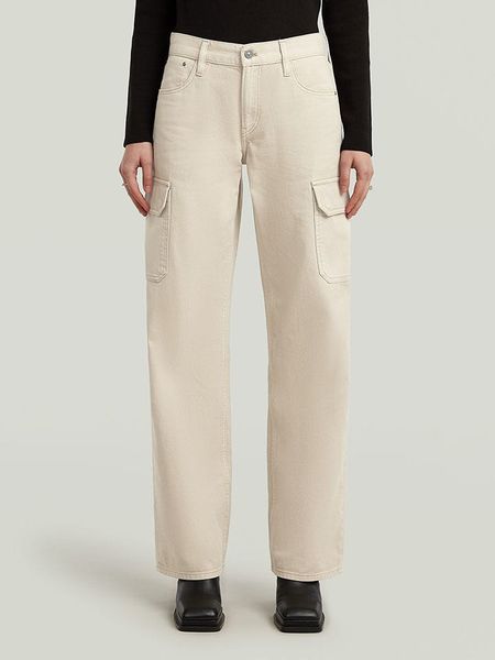 G-Star Dżinsy - Loose fit - w kolorze beżowym rozmiar: W30/L34. Brązowe jeansy G-Star, z aplikacjami, ze skóry. Za 243,45 zł.